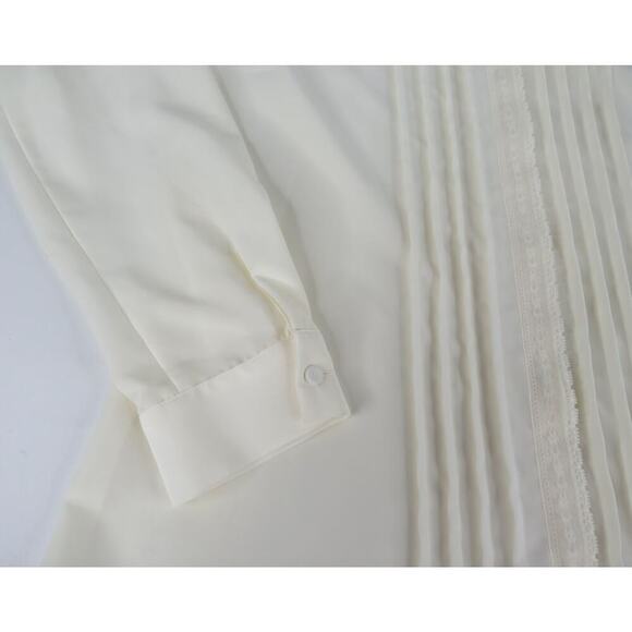 Women’s 10 Philosophy di Alberta Ferretti Ivory Pintuck Silk Blouse NWT - Picture 7 of 8